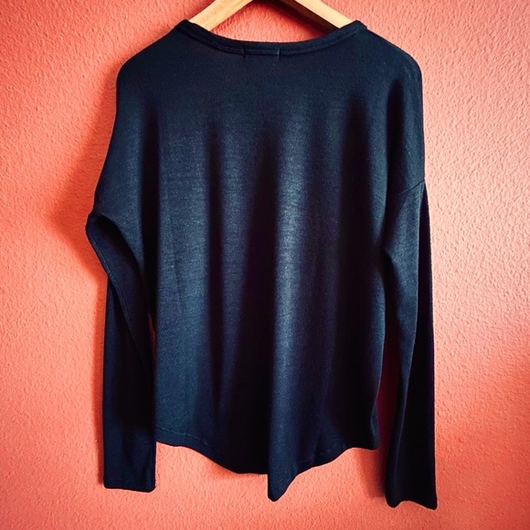 rag & bone Women’s Hudson Black Heather Long-Sleeve Pullover Size S - Picture 8 of 11